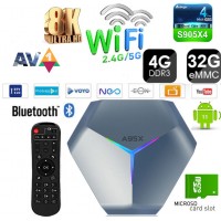 Android TV box Android 11 A95X F4 Kodi 19 predvajalnik 4K 8K UHD AV1 S905X4 RAM 4GB Pomnilnik 32GB, RGB LED