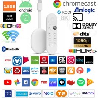 Chromecast HD Android 12 Boreal Google TV , Android TV vmesnik, Kodi 19+ predvajalnik HD (4K/8K), S805X2 4 jedrni, RAM 1.5GB Pomnilnik 8GB