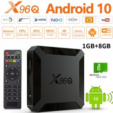 Android box z Androidom 10, Kodijem 19 predvajalnik 4K UHD X96Q Allwinner H313 4 jedrni, 1+8GB