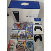 SONY igralna konzola Playstation 5 TS komplet 9 iger dodatni plošček Dual Sense, kamera, 2 srajčke za Dual Sense
